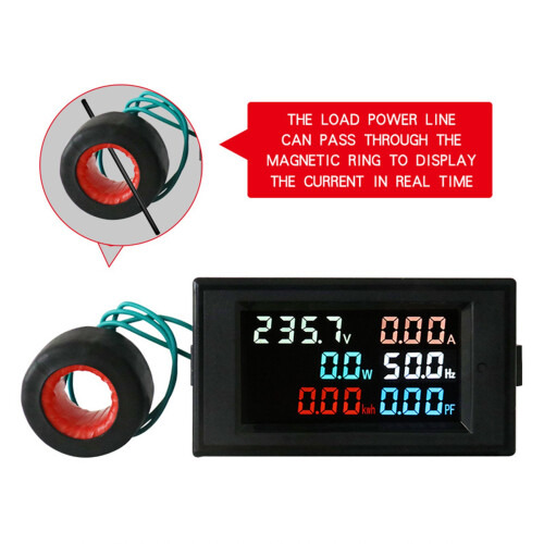 D69-2058 Digital Voltage Current Power Meter For Engineers Electrical AC200 to 400V 1