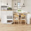 (White, MDF) Extendable Bar Table 122.5-195.5x70x93.8cm White 6