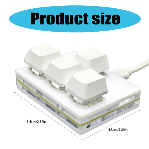 USB 4 Key Keypad One-Handed Mechanical Gaming Keyboard Programming Keypad Silver axis 2