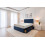 (Single, Navy) Emily Plush Bed Set With Mattress, 2 Drawers Same Side & 24"Headboard 1