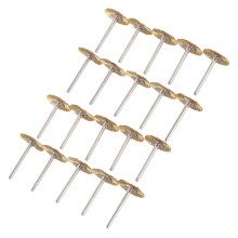 20 Pieces x Brosse de Fil Metallique en Laiton Brosse Rondes Brosse A Disque 25MM