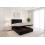 (Single, Black) Emily Ottoman Bed Plush With Mattress & 24"Headboard 1