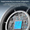 Portable Handheld Fan Adjustable Speed Cooling Fan Foldable High Speed Fan Silver white 9