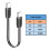 Flat Type C Cable USB C Male/Female Support Fast Chargin &480Mbps Data 0.2m single elbow 4