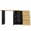 (Black) Extendable Bar Table 138-204x39x104cm Rotating 11