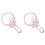 2 Pcs 10X Handheld Magnifier, Double Sided Folding Makeup Mirror, Portable Handheld Mirror with Adjustable Handle() 1