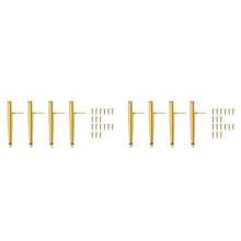 Furniture Feet Height 19.5cm Gold Metal Table Legs Maximum Load 600 Kg Furniture Legs Sofa Foot Cabinet Feet 8Pcs Gold