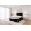 (Small Single, Black) Ellis Plush Bed Set With Mattress, 2 Drawers Same Side & 24"Headboard 1