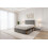 (Small Single, Grey) Ellis Plush Bed Set With Mattress, 2 Drawers Same Side & 24"Headboard 1