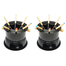 2X Chocolate Fondue Maker Set Multifunction Carbon Steel Ice Cream Chocolate Cheese Hot Pot Melting Pot Fondue Set