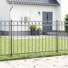 vidaXL Fence Element ASSEN Grey 170 x 130 cm Steel