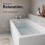 Bathroom Single Ended 1700x700mm Square Bath Side End Panel Acrylic White Modern 3