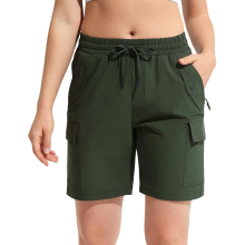 Women’s Cargo Sport Shorts Trekking Training Lightweight Green M — women's cargo shorts, women's hiking shorts