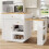 (White, MDF) Extendable Bar Table 122.5-195.5x70x93.8cm White 3