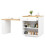(White, MDF) Extendable Bar Table 122.5-195.5x70x93.8cm White 9