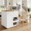 (White, MDF) Extendable Bar Table 122.5-195.5x70x93.8cm White 5