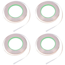 4X Ruban en Feuille de Cuivre avec Adhésif Conducteur (6 mm X 33 Mètres) - Artisanat, Vitrail, Soudure, Réparations Électriques, Mise à la Terre,
