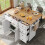 (White, MDF) Multifunctional Dining Island – 11045-75x92cm 1