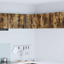 vidaXL Wall Corner Cabinet LUCCA Smoked Oak 57 x 57 x 40 cm
