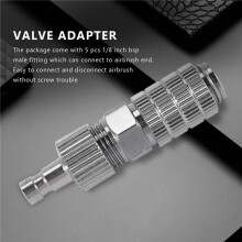 Airbrush Quick Disconnect Coupler Release Fitting Adapter with 5 Male Fitting, 1/8 INCH M-F