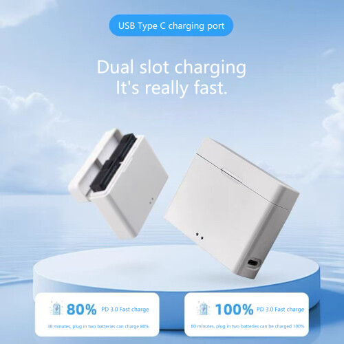 2 Slot Charger Efficient for Action 4/3 Camera Batteries Charging Box Sturdy ABS 2