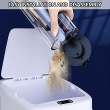 Cordless Hand Vacuum Cleaner with LED Light HEPA Filtration White large floor brush