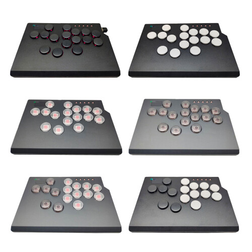 Fight Stick for PC Replacement Leverless Controller Arcade Stick cool black white 1