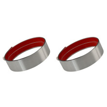 2X Plaque de Protection en Acier Inoxydable, Base Autocollante, Moulure de Plinthe pour Mur, Placard de Cuisine, Argent