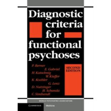 Diagnostic Criteria for Functional Psychoses by P. Berner Hardcover Bo