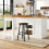 (White, MDF) 2-Drawer Sideboard with Snack Rack 4