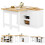 (White, MDF) 2-Drawer Sideboard with Snack Rack 7