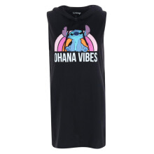 Jerry Leigh Women's Ohana Vibes Stitch Sleeveless Hooded Shirt Gown