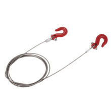 3X 1/10 RC Car Crawler Steel Tow Rope with Hooks for SCX10 Wraith Axial D90 Toy Parts