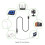 USB C to DC5521 5.5x2 Adapter Cable with 8 Interchangeable Tips for PD5 20V adjustable c 2