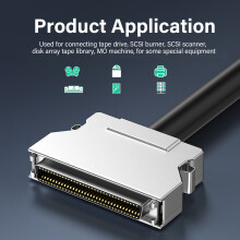 SCSI Cable SCSI Female to Female Cord, 28AWG, for Secure Data Linking Device 0.5m CN20P