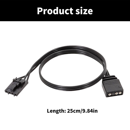 4Pin to 3Pin Conversion Cable for Lighting HUBs Customs PC Lighting Setups 2
