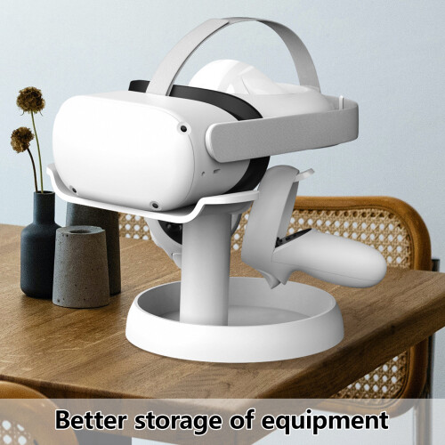 VR Headsets Holder for Displays Stand Mount Station Space Saving White 1