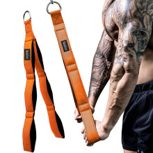 6-ring triceps rope connecting handle - heavy-duty training rope, adjustable length suitable for push ups and sit ups