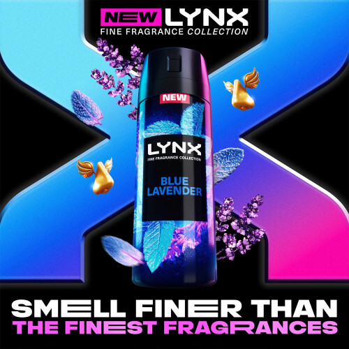 Lynx Lynx Blue Lavender Premium Deodorant Body Spray, 150ml, 30 Pack 1