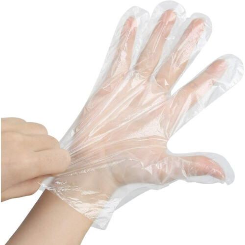 300 Disposable Plastic PE Polyethene Gloves (Food Safe)