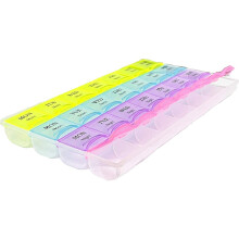 Pills box 28 Slot 7 Days Weekly Tablet Medicine Box Holder Storage Organizer