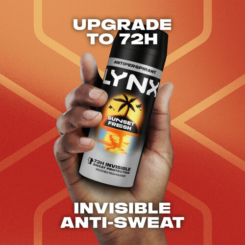 Lynx Lynx Sunset Fresh Anti-Perspirant Deodorant Spray 150ml, 24 Pack 2