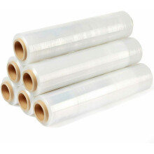 6 x STRONG CLEAR PALLET STRETCH-SHRINK WRAP 400MM x 250M PACKING CLING FILM