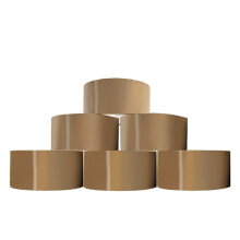 6 Strong Brown Buff Parcel Packaging Packing Tape 48MM x 72M Box Sealing Rolls