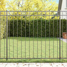 vidaXL Fence Element ASSEN Grey 170 x 150 cm Steel
