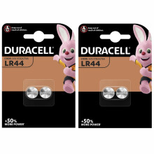 4 x DURACELL LR44 1.5V ALKALINE CELL BATTERY A76 AG13 SR44 GPA76 Longest Expiry