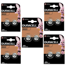 Duracell CR2025 batteries Lithium Coin Cell DL2025 3V Pack of 10 **AUTHENTIC**