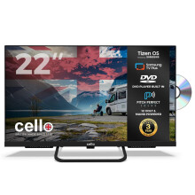 Cello CTRAV22TZF 22 inch Smart 12v TV DVD TIZEN Samsung Plus Traveller Frameless