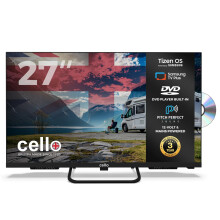 Cello CTRAV27TZF 27 inch Smart TV DVD TIZEN Samsung Plus 12v Traveller Frameless