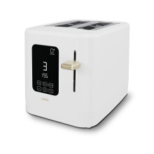 Cello WHITE Digital 2 Slice Toaster Touch Control 800w Wide Slots Bagel Function